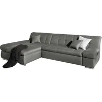 DOMO collection Ecksofa DOMO COLLECTION "Mona L-Form", grau (steel),