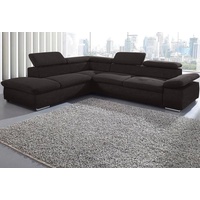 Sit&more Ecksofa Valantine V, wahlweise mit Bettfunktion, schwarz