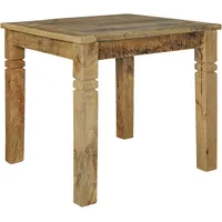 Wohnling Esstisch braun quadratisch, 4-Fuß-Gestell braun, 80,0 x 80,0