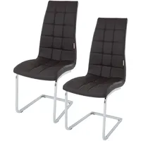 Estexo Freischwinger Küchenstuhl 2er Set Stuhl Schwingstuhl Stühle Braun