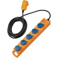 Brennenstuhl 1159900805 Steckdosenleiste mit Schalter 5fach Gelb Schutzkontakt 1