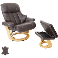 Robas Lund MCA Relaxsessel Windsor XXL, TV-Sessel Hocker, Echtleder