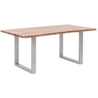 Woodkings Esstisch Bullwer Akazie silberfarben 200x100 cm - Braun