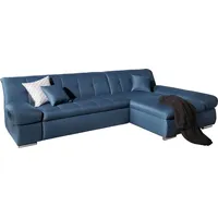 DOMO collection Ecksofa Mona L-Form, wahlweise mit Bettfunktion blau
