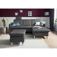 Sit&more Ecksofa SIT & MORE "Daytona L-Form", grau (graphit),