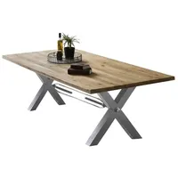 SIT Möbel SIT Esstisch X-Gestell im industriellen Antiklook braun