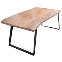 Sam möbel gmbh Esstisch Baumkante Akazie natur 140x80 schwarz