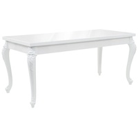 VidaXL Esstisch 179x89x81 cm Hochglanz-Weiß