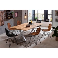 SIT Möbel SIT Esstisch X-Gestell im industriellen Antiklook braun