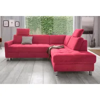 Sit&more Ecksofa SIT & MORE "Pablo L-Form", rot, B:233cm