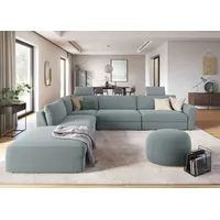 Sit&more Ecksofa SIT & MORE "Cadabra L-Form", blau (aqua),