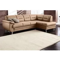 Sit&more Ecksofa »Mailand L-Form«, wahlweise mit Bettfunktion braun