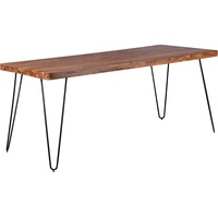 FineBuy Esstisch Massiv Esszimmertisch Holztisch Sheesham Holz Tisch