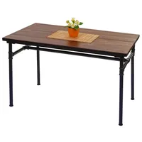 Mendler Esstisch HWC-H10b, Tisch Bistrotisch, Metall Ulme Holz Industrial
