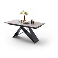 MCA Furniture »Kobe«, Esstisch Glas-Keramik mit Stirnauszug grau