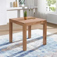 FineBuy Esstisch quadratisch Massiv 80 x 80 cm Akazie