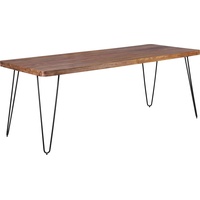 FineBuy Esstisch Massiv Esszimmertisch Holztisch Sheesham Holz Tisch