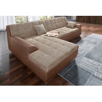 DOMO collection Ecksofa Treviso, wahlweise mit Bettfunktion, incl. Zierkissen,