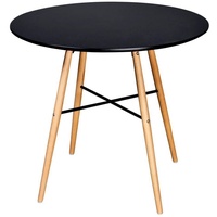 VidaXL Esstisch MDF Rund Schwarz
