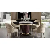 JV moebel Runder Esstisch 160 x 76 cm schwarz