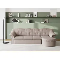 DOMO collection Ecksofa »Pegnitz, elegante Rückensteppung, kompakte Stellmaße 238/141cm,