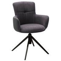 MCA Furniture Esszimmerstuhl Mecana - Anthrazit / schwarz