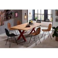 SIT Möbel SIT Esstisch X-Gestell im industriellen Antiklook, braun