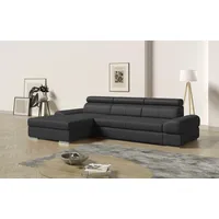Sit&more Ecksofa SIT & MORE "Broadway L-Form", schwarz, B:284cm