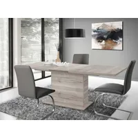 Forte Esstisch mit Synchronauszug und einer innenliegenden Einlage, Holzwerkstoff,