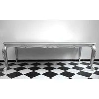 Casa Padrino Barock Luxus Esstisch Silber 250 cm x