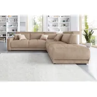 DOMO collection Ecksofa DOMO COLLECTION "Ava, moderne Sitzheftung mit