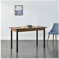 [en.casa] Esstisch Den Haag 120x60 cm Stahl Walnussoptik