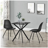 [en.casa] Esstisch Ankara 60x60x75 cm Schwarz