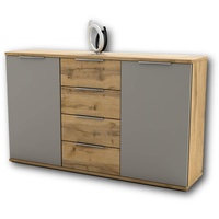 SchlafKONTOR Kommode Capri mit Softclose-Funktion Schlafkontor wildeichefarben/weiß