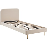 SalesFever Polsterbett mit Samtbezug Beige