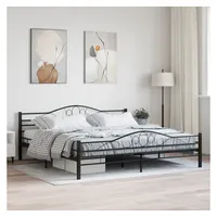 VidaXL Bettgestell Schwarz Stahl 180×200 cm