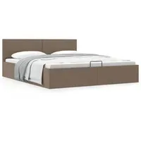VidaXL Stauraumbett hydraulisch 160 x 200 cm taupe