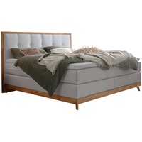 Hasena Boxspringbett Grau, Eichefarben - 180x200 cm