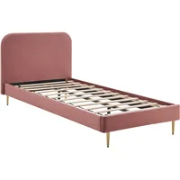 SalesFever Polsterbett mit Samtbezug inkl. Lattenrost - rosa