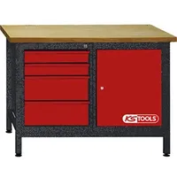 KS Tools Werkbank mit 4 Schubladen und 1 Tür,