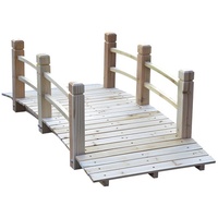 Outsunny Gartenbrücke mit Geländer