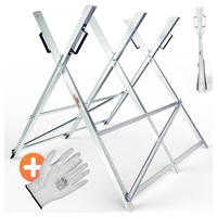 Monzana Holzsägebock Metall verzinkt 83x81x88cm