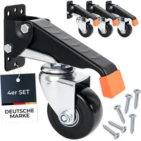 HMF 6750 Schwerlastrollen absenkbar für Werkbank, 4 Stück, 65