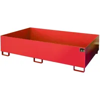 Bauer Südlohn Regalwanne RW 2200-2, lackiert, Feuerrot