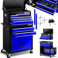 Masko MASKO® Werkstattwagen inkl. Koffer - 9 Fächer Abschließbar