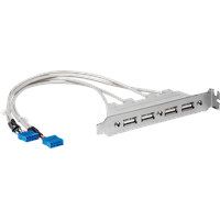 Startech 4 Port USB A Female Slot Plate Adapter