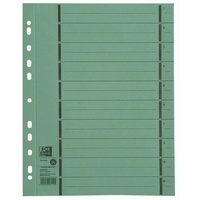 Oxford Trennblätter A4 Überbreite, grün, 100 Stück