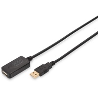 Digitus USB 2.0 Verlängerungskabel 5m aktiv St./Bu. schwarz