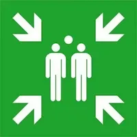 FP Fluchtwegschild Aluminium 40 x 40 cm Sammelstelle