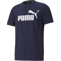 Puma Herren ESS Logo Tee T shirt, Peacoat, M